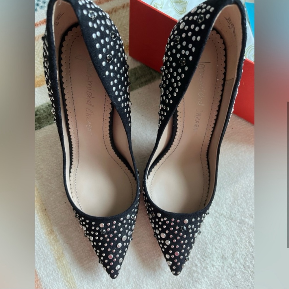 Elegant Black Studded Heels - Picture 5 of 6